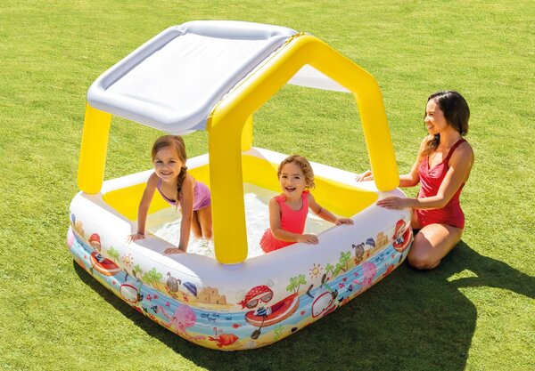 Intex nafukovací detský bazénik Akvárium so strieškou 57470, 157×157×122 cm 157470 - Bazén