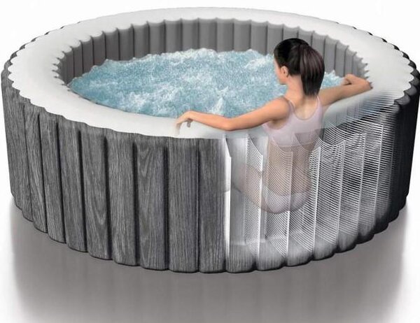 Intex_D Nafukovacia vírivka INTEX 28442 PureSpa Greywood Deluxe Set (priemer 216 cm) 28442