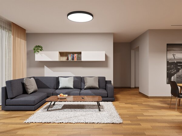 Stropné svietidlo Mono Slim 80 3000K/4000 K čierna TRIAC