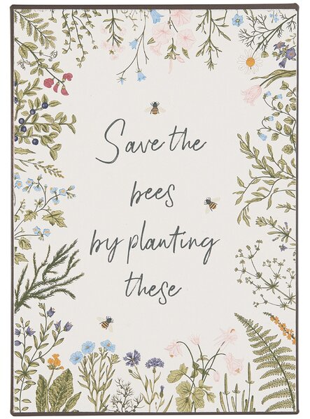 Plechová ceduľa Save The Bees