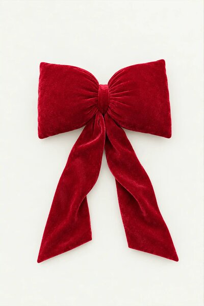 Vianočná mašľa VELVET bordová Rozmer: 35x20 cm