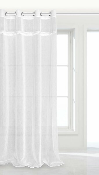 Záclona BOHO na krúžkoch biela 140x250 cm