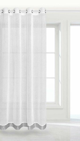 Záclona na krúžky STONE biela 140x250 cm