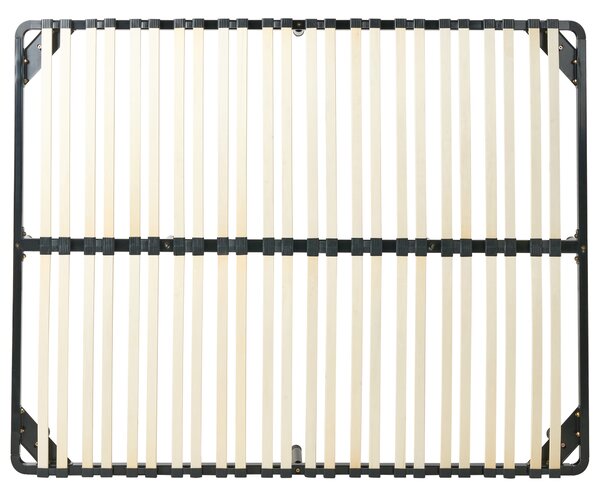 Voľne stojaci lamelový rošt na posteľ 160 x 200 cm drevené lamely topoľové drevo oceľový rám s nohami