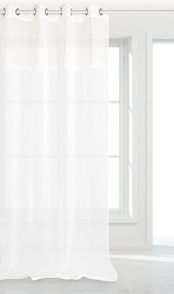 Záclona na riasiacu pásku NORD biela 140x270 cm