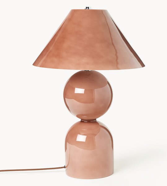 Veľká sklenená stolová lampa's nastaviteľným tienidlom Danielle