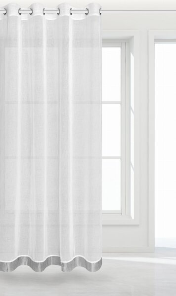 Záclona STONE s riasiacou páskou biela Rozmer: 300x270 cm