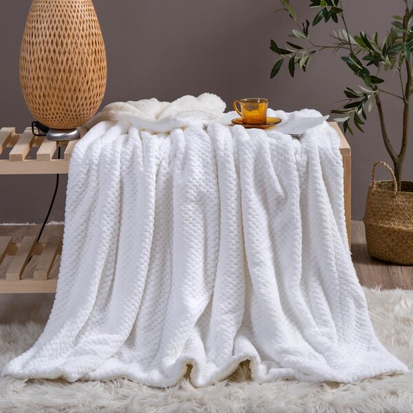 Deka SHERPA biela 150x200 cm