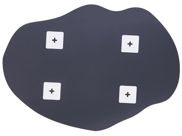 Nástenné zrkadlo strieborné sklo 50 x 70 cm nepravidelný tvar bez rámu moderný minimalistický štýl doplnky