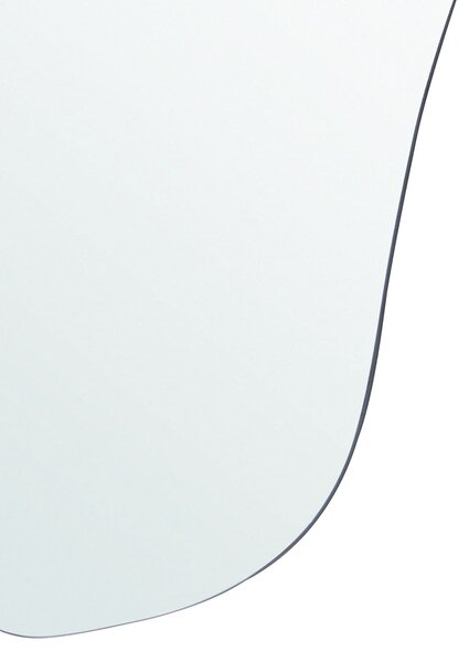Nástenné zrkadlo strieborné sklo 50 x 70 cm nepravidelný tvar bez rámu moderný minimalistický štýl doplnky
