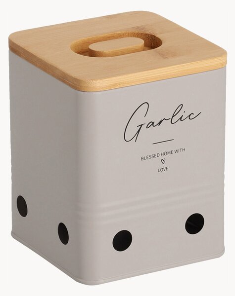 Kuchynská úložná dóza's bambusovým vekom Garlic