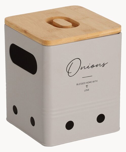 Kuchynská úložná dóza's bambusovým vekom Onions