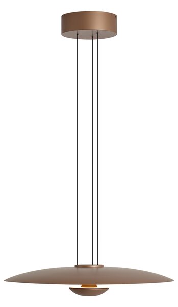 Moderná závesná lampa bronzová s orechovým drevom vrátane stmievateľnej LED - Smith
