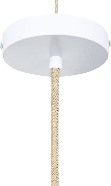 Závesná lampa prírodná ružová ratanové polyesterové tienidlo boho závesné svietidlo