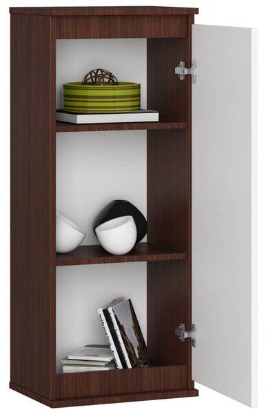 Nástenná vitrínka CLP W40 - wenge/biela