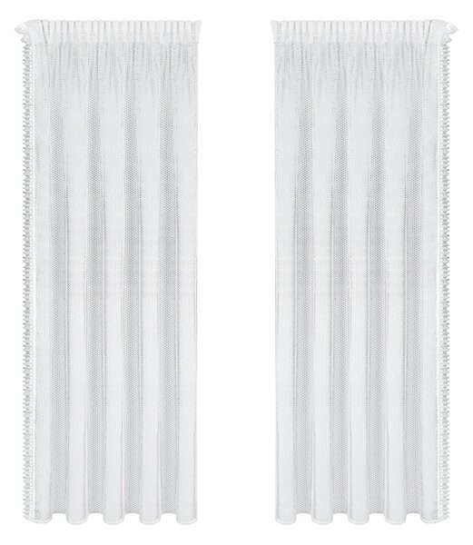 ZÁCLONA NA PÁSKE ALEX, SADA 2KS 140X270 CM BIELA