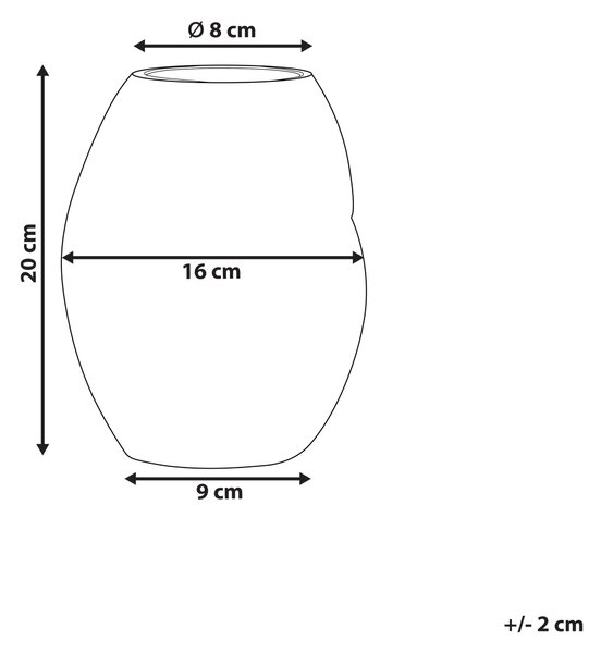 Váza na kvety oranžová sklenená 20 cm klasický tvar dekorácia do interiéru moderný dizajn