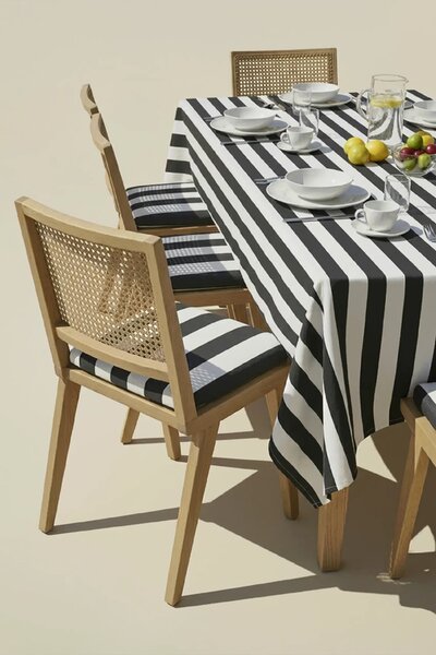 Záhradný obrus STRIPES grafitový Rozmer: 140x180 cm