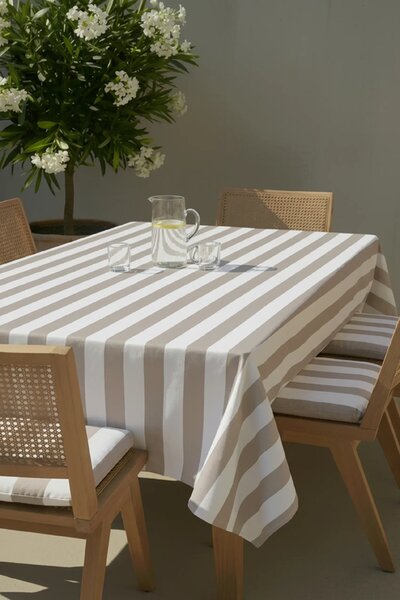 Záhradný obrus STRIPES béžový Rozmer: 140x180 cm