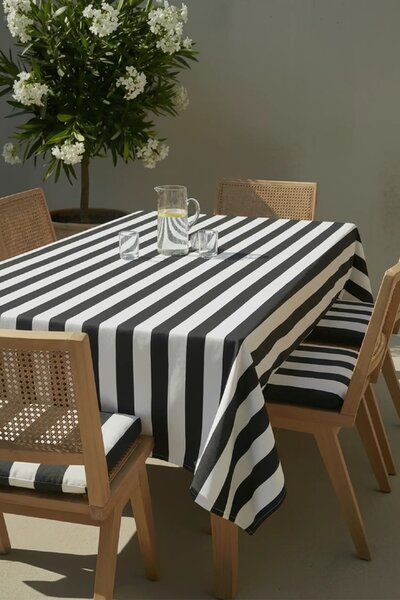 Záhradný obrus STRIPES grafitový Rozmer: 140x180 cm