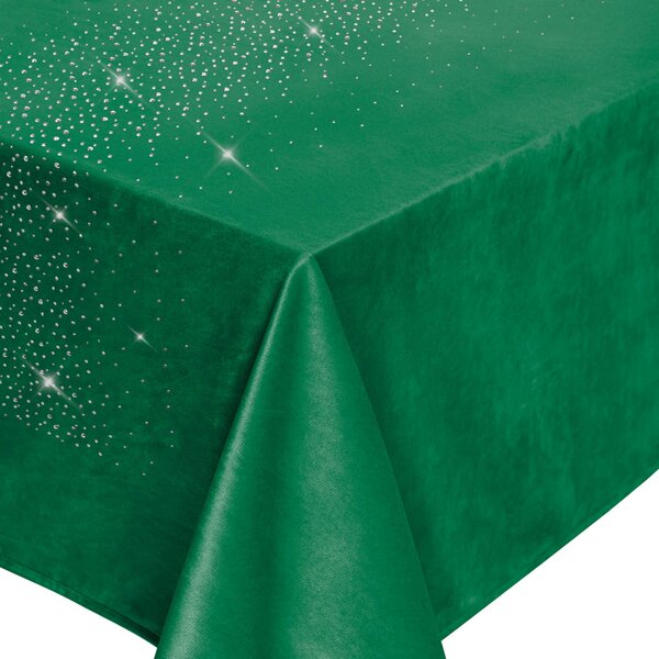Velúrový obrus SHINY fľašovo zelený Rozmer: 85x85 cm