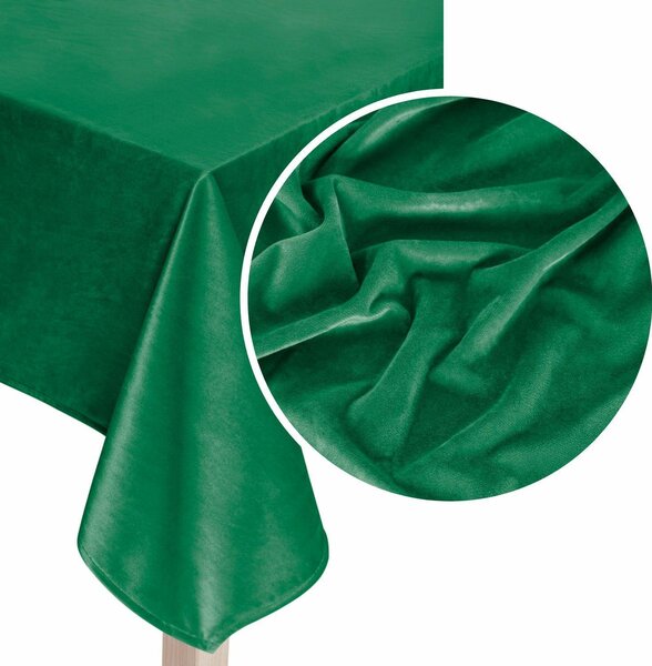 Velúrový obrus SOFT fľašovo zelený Rozmer: 40x140 cm