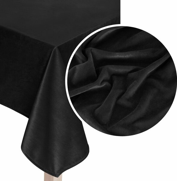 Velúrový obrus SOFT čierny Rozmer: 60x120 cm