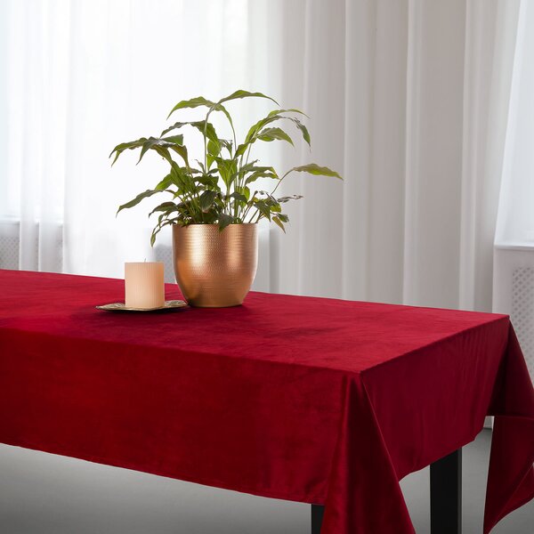 Velúrový obrus SOFT červený Rozmer: 40x180 cm