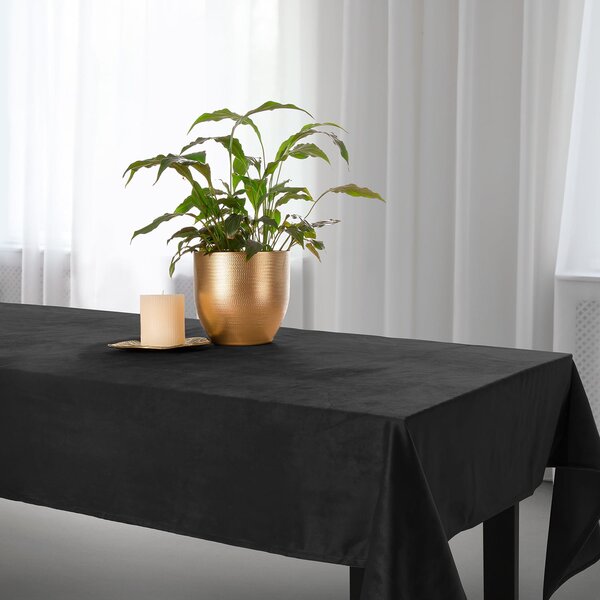 Velúrový obrus SOFT čierny Rozmer: 60x120 cm