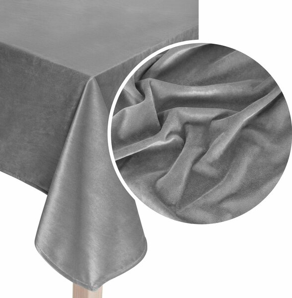 Velúrový obrus SOFT sivý Rozmer: 40x140 cm