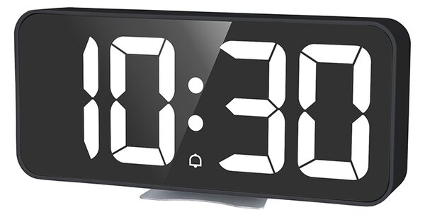 SOLIGHT Digitálne hodiny s Bluetooth synchronizáciou, LED displej, teplomer, budík, čierne