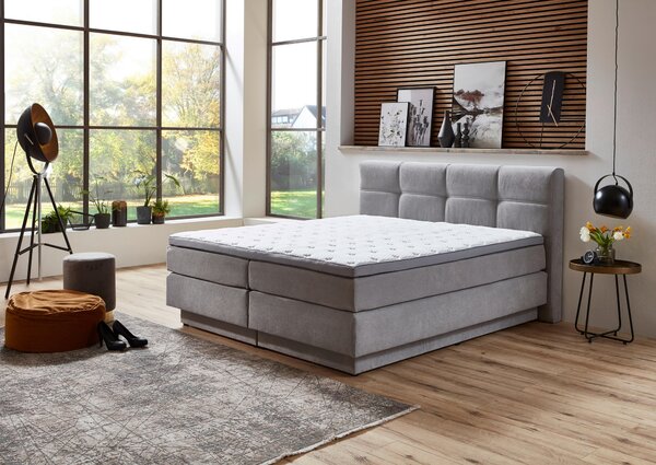 BOXSPRINGOVÁ POSTEĽ, 160/200 cm, svetlosivá Esposa - Postele
