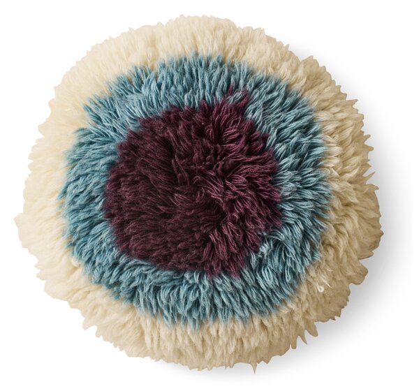 Vlněný polštář Fluffy Eye Catcher Ø 40 cm