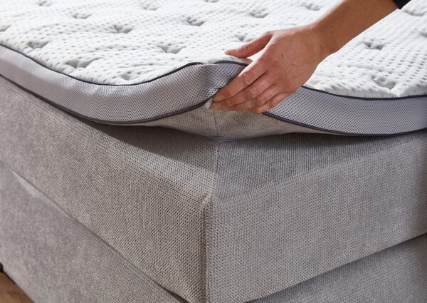 BOXSPRINGOVÁ POSTEĽ, 160/200 cm, svetlosivá Esposa - Postele