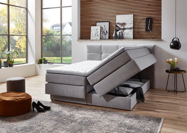 BOXSPRINGOVÁ POSTEĽ, 160/200 cm, svetlosivá Esposa - Postele