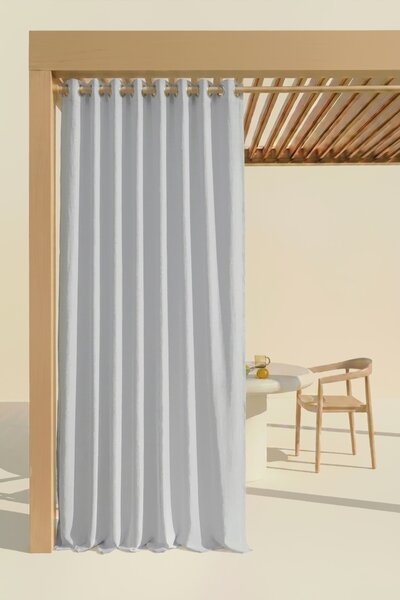 Záves na terasu TARAS GAIA s krúžkami sivý 140x250 cm