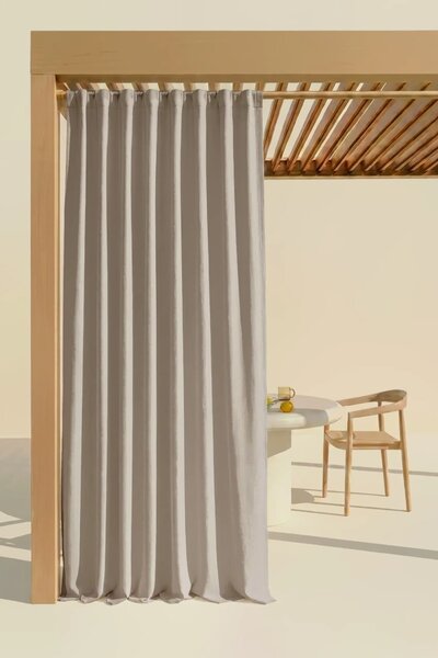 Záves na terasu TARAS GAIA na riasiacej páske taupe Rozmer: 140x220 cm
