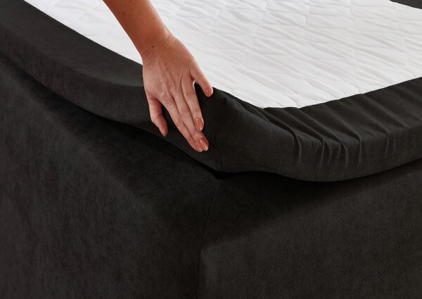 BOXSPRINGOVÁ POSTEĽ, 120/200 cm, čierna Carryhome - Postele