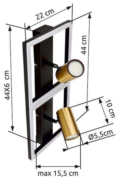 Globo 57032-2 LED bodové nástenné svietidlo MARRIE | 22W integrovaný LED zdroj | 1250lm | 3000K