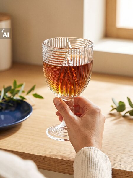 Sinsay - Poháre z reliéfneho skla 4 ks - clear
