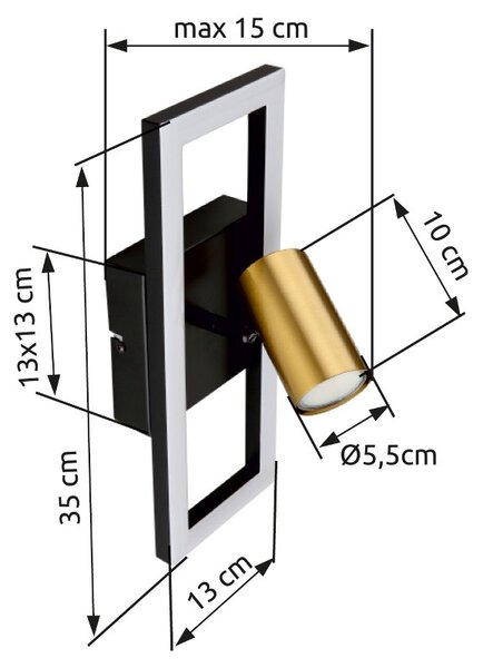 Globo 57032-1 LED bodové nástenné svietidlo MARRIE | 12W integrovaný LED zdroj | 700lm | 3000K