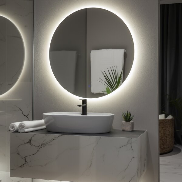 BRILAGI - LED kúpeľňové zrkadlo LUNA LED/26W/230V priemer 80 cm IP44 CRI 90 stmievateľné + CCT
