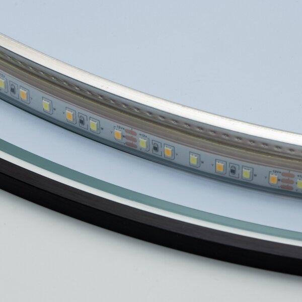 Brilagi - LED kúpeľňové zrkadlo VENA BLACK LED/19W/230V 60 cm IP44 CRI 90 stmievateľné + CCT