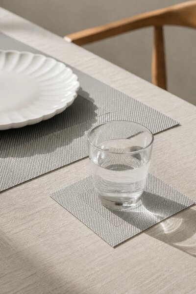 Dekoračné prestieranie LATTE strieborné Rozmer: 10x10 cm