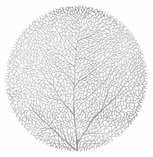 Dekoratívne prestieranie LEAF strieborné 38x38 cm
