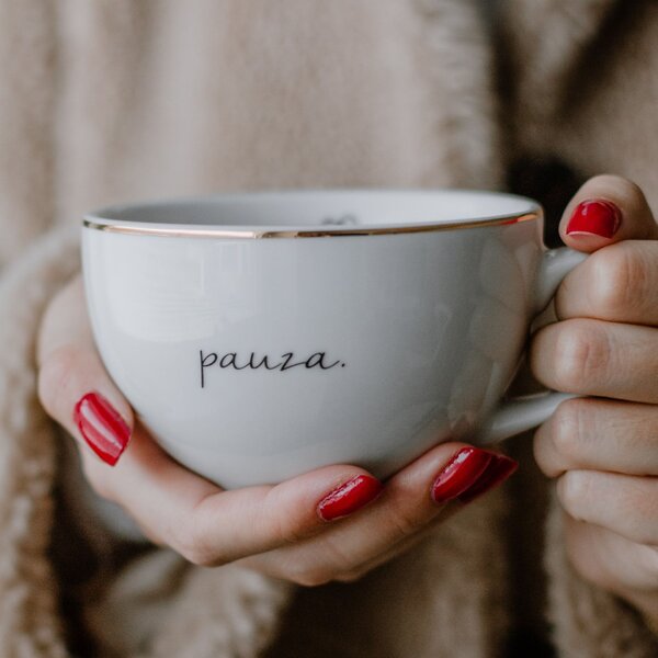 Porcelánový hrnček Pauza 300 ml