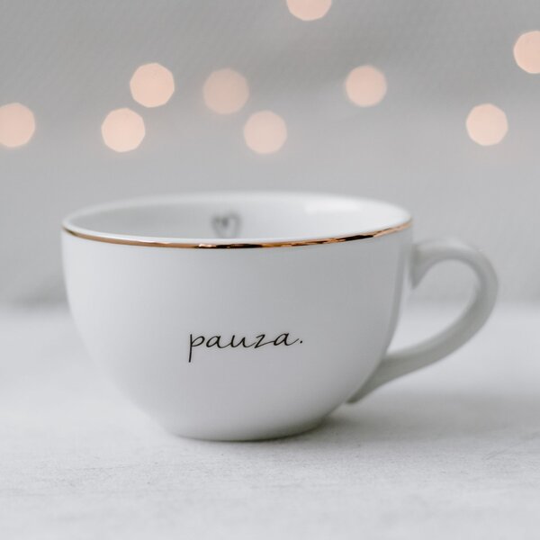 Porcelánový hrnček Pauza 300 ml