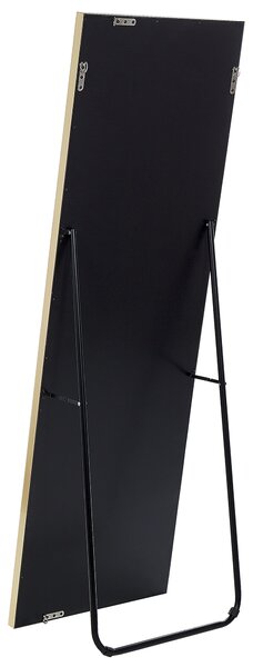 Stojace zrkadlo modrý zamatový rám 50 x 150 cm so stojanom dekoratívny rám glamour dizajn