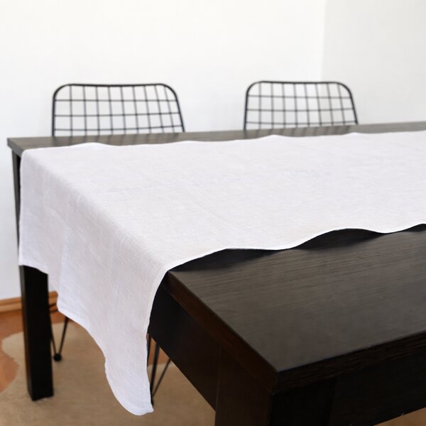 Tom Linen stolný bežec Biela Velikost: 40x140
