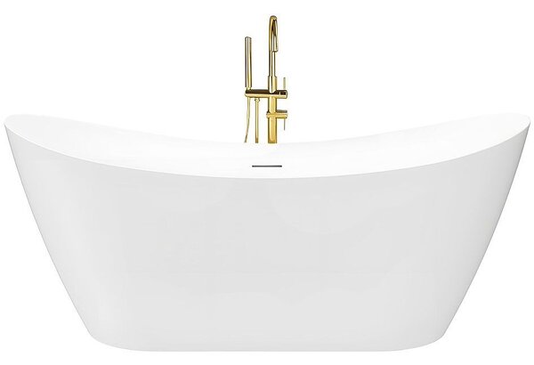 Rea FERRANO Slim, voľne stojaca vaňa 1520×730×670 mm, biela, biela krytka odtoku, REA-W0080